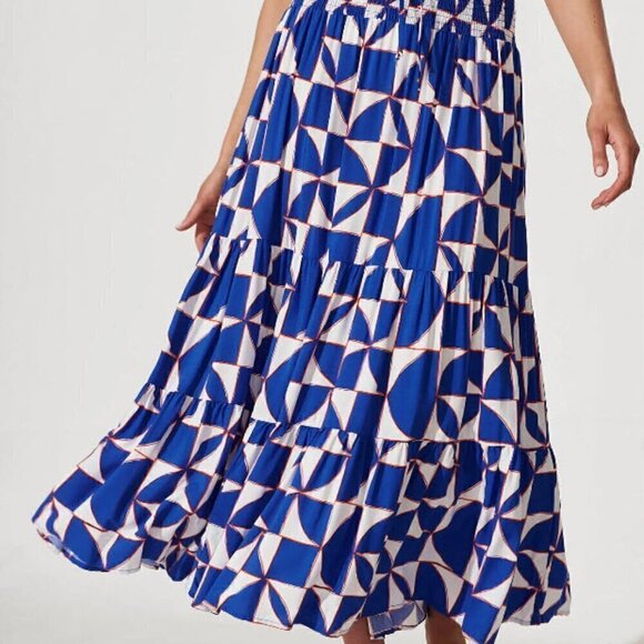✨NWT✨Abel the Label Anthropologie Red White & Blue Tasmin Maxi Skirt XS - Picture 6 of 9